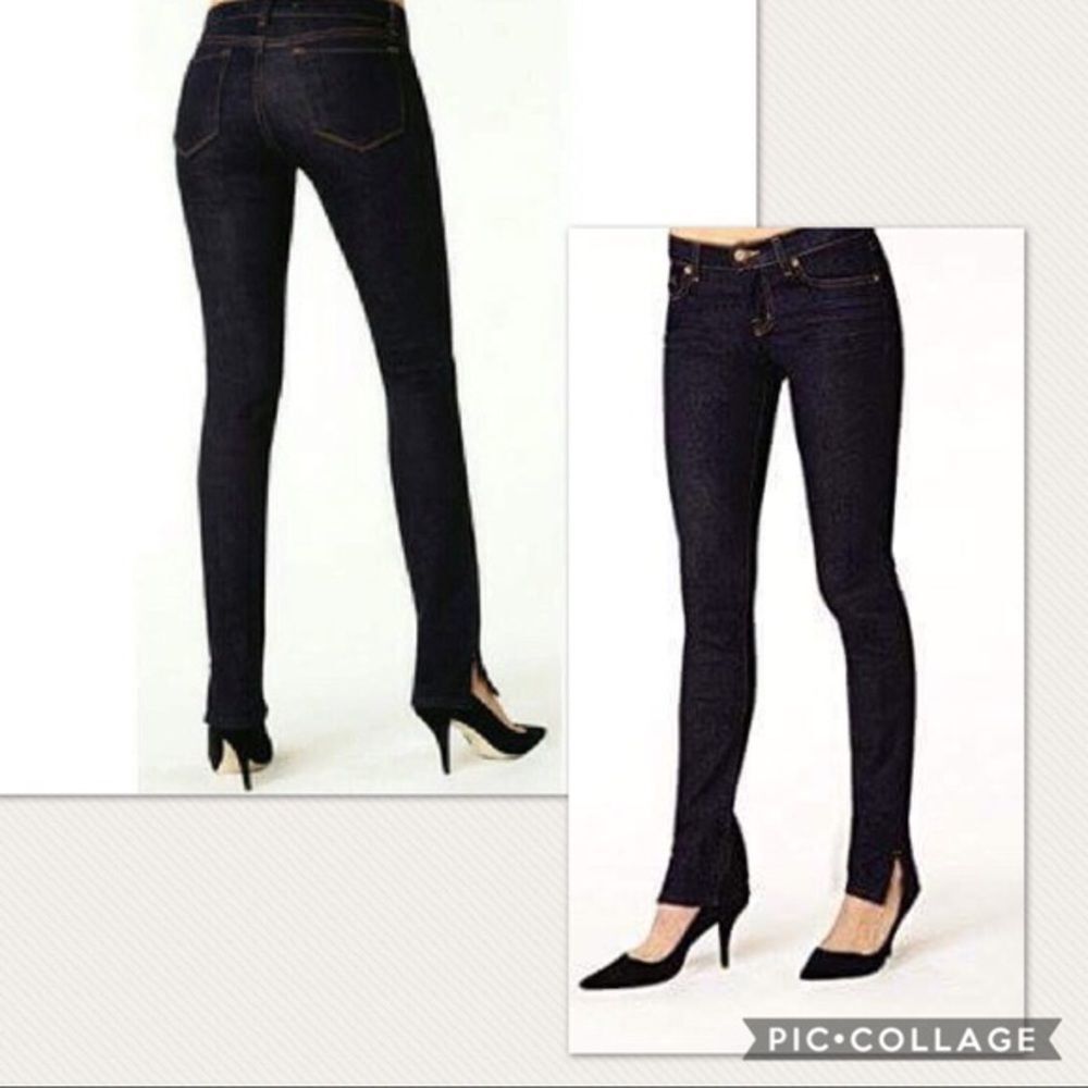 J brand black pencil split leg skinny jean 26